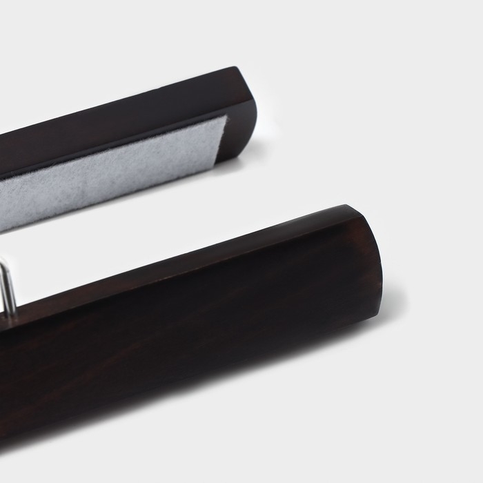 Вешалка для брюк и юбок Доляна, 25&times;16,5 см, зажим, цвет тёмное дерево