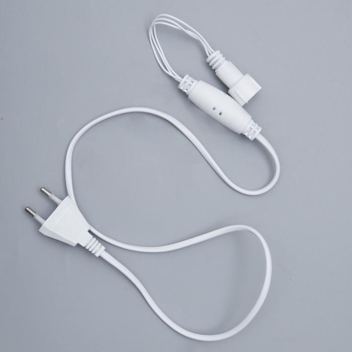 Шнур питания для гирлянд УМС до 3000 светодиодов, 3W, нить белая, 300 см, 220 В