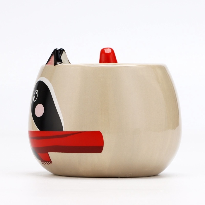 Новый год. Кружка керамическая &laquo;Енотик&raquo;, 400 мл