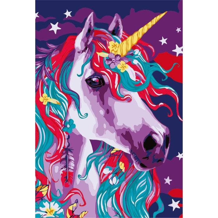 Алмазная мозаика с частичным заполнением на подрамнике &laquo;Единорог&raquo;, 50 x 60 см