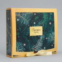 Коробка подарочная новогодняя складная &laquo;Счастья в новом году&raquo;, 20 х 18 х 5 см, Новый год