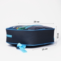 Рюкзак детский на молнии &laquo;Выбражулька&raquo;, 1 наружный карман, вставка МИКС, цвет синий