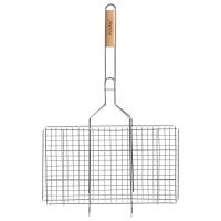 Решётка гриль универсальная maclay, 26x45 см, хромированная сталь, для мангала