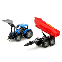 Трактор инерционный «Фермер», с прицепом, масштаб 1:32, МИКС Трактор инерционный «Фермер», с прицепом, масштаб 1:32, МИКС