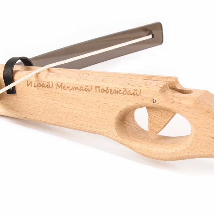 Арбалет с ручкой мини с пластиковой дугой, 29 см, из бука Арбалет с ручкой мини с пластиковой дугой, 29 см, из бука