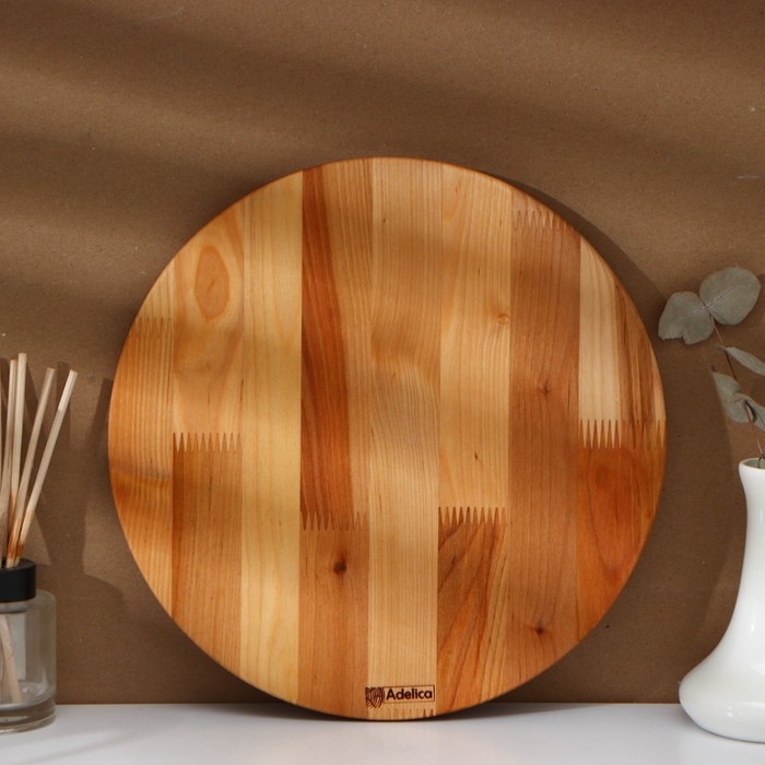 Набор разделочных досок на подставке Adelica &laquo;Итальяно&raquo;, d=30, d=25 см, пропитаны минеральным маслом, берёза