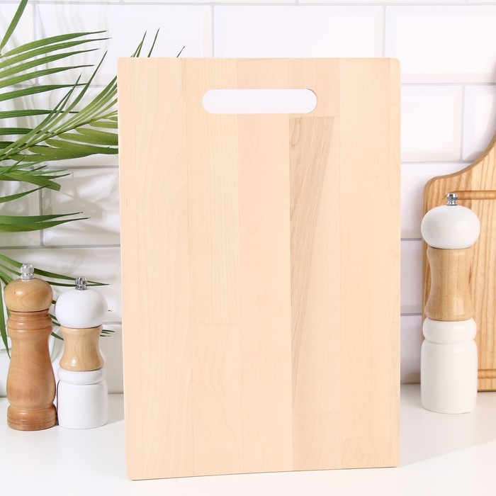 Доска разделочная деревянная Доска разделочная деревянная "Прямоугольник" 34х23х0,8 см береза