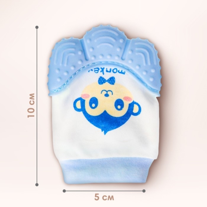 Прорезыватель рукавичка «Обезьянка Манки», цвет синий, Крошка Я Прорезыватель рукавичка «Обезьянка Манки», цвет синий, Крошка Я