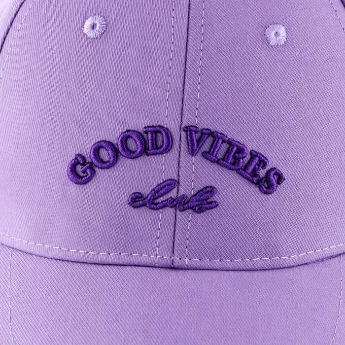 Кепка женская Good Vibes, цвет сиреневый, р-р 56 Кепка женская Good Vibes, цвет сиреневый, р-р 56