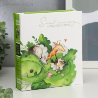 Фотоальбом на 100 фото 10х15 см "Спящие звери на полянке" 17,5х15,6х4,6 см