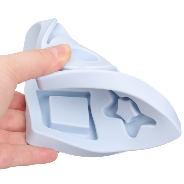 Развивающая игрушка - сортер &laquo;Изучаем фигуры&raquo;, пищевой силикон, цвет голубой, Mum&Baby