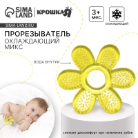 Прорезыватель охлаждающий с водой &laquo;Цветочек&raquo;, цвет МИКС, Крошка Я