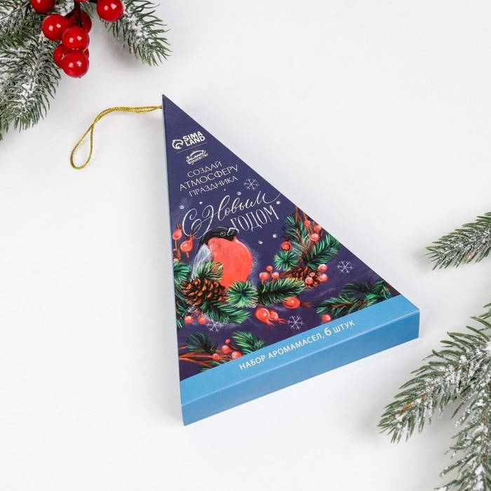 Аромамасла новогодние &laquo;С Новым годом&raquo; на Новый год, набор 6 шт, 3 мл