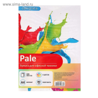 Бумага цветная А4, 500 листов Calligrata Пастель, 5 цветов, 80 г/м&sup2;