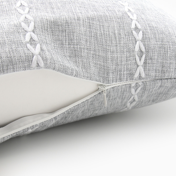 Наволочка декоративная Этель Косичка цвет серый,45х45 см полиэстер