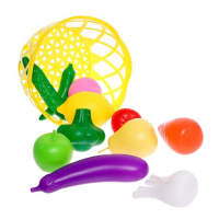 Набор продуктов «Фрукты и овощи в корзине», 11 предметов, МИКС Набор продуктов «Фрукты и овощи в корзине», 11 предметов, МИКС