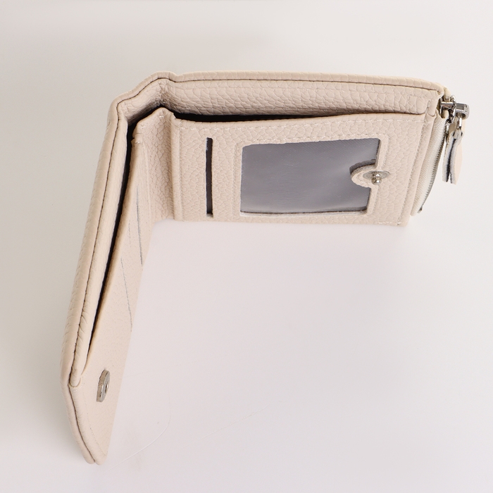 Кошелёк женский на кнопке, цвет бежевый Кошелёк женский на кнопке, цвет бежевый
