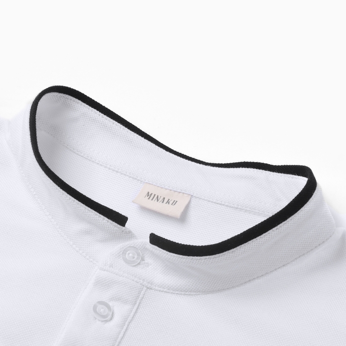 Футболка (поло) мужская MINAKU REGULAR FIT: цвет белый, р-р 48