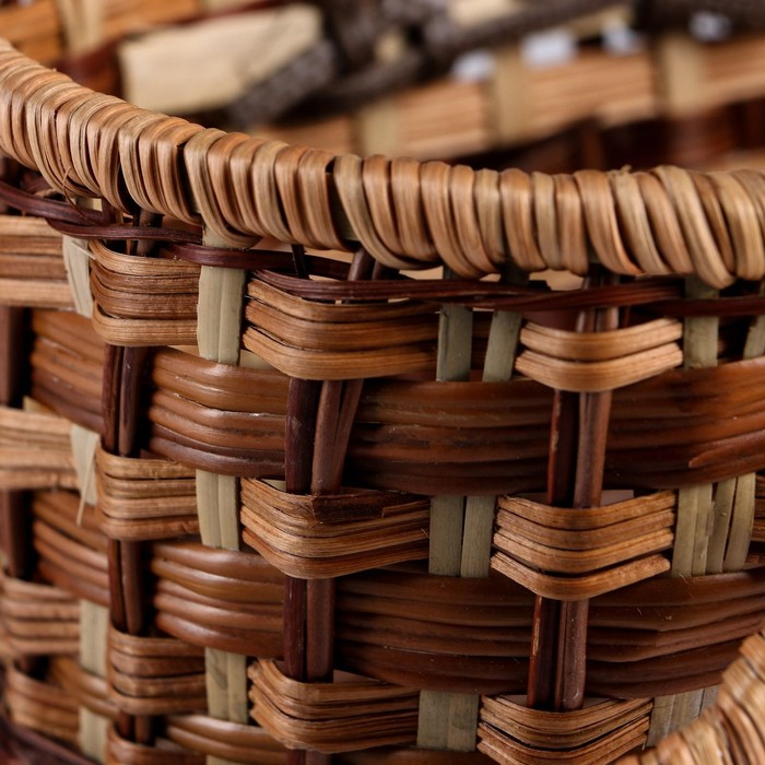 Корзина &laquo;Пикник&raquo;, без крышки с 2 мя ручками, 26&times;21&times;12/24, ротанг