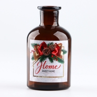 Ваза для цветов новогодняя Sweet home, стекло, 125 мл Ваза для цветов новогодняя Sweet home, стекло, 125 мл