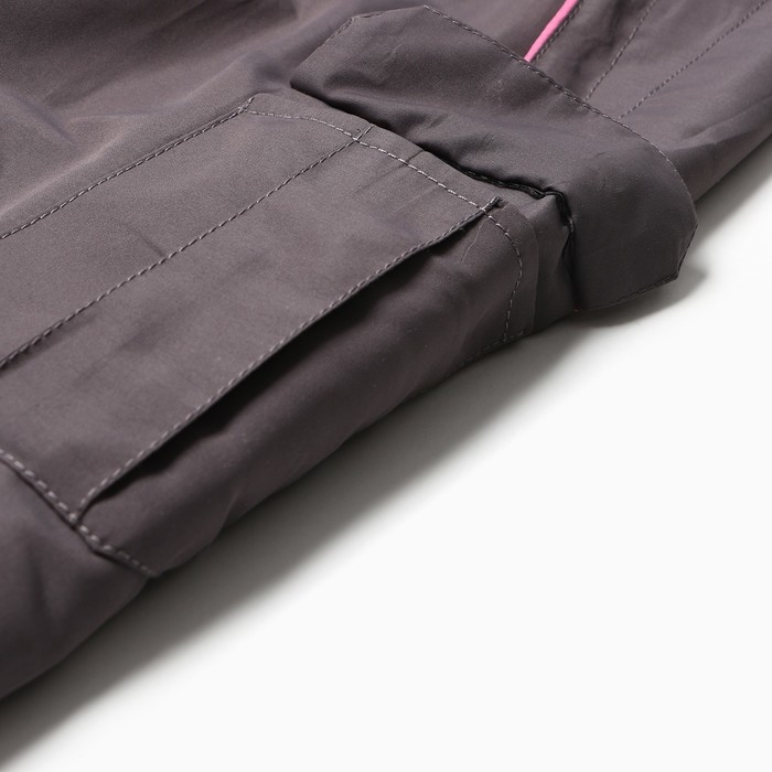 Брюки утеплённые для девочек, цвет серый, рост 146 см