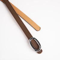 Ремень женский, ширина 1 см, пряжка металл, цвет коричневый Ремень женский, ширина 1 см, пряжка металл, цвет коричневый