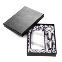 Подарочный набор 4 в 1 "Металлик": фляжка 240 мл + 2 рюмки, воронка