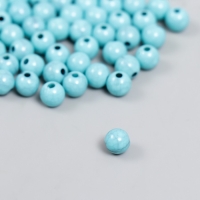 Бусины для творчества пластик "Имитация бирюзы" d=0,6 см набор 20 гр Бусины для творчества пластик "Имитация бирюзы" d=0,6 см набор 20 гр