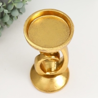 Подсвеник полистоун на 1 свечу "Петля" золото 10,5х10,5х20,5 см Подсвеник полистоун на 1 свечу "Петля" золото 10,5х10,5х20,5 см