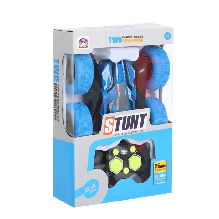 Машина-перевёртыш радиоуправляемая &laquo;Трюкач&raquo;, с аккумулятором, цвет синий