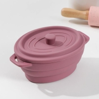 Кокотница - форма для запекания складная Доляна &laquo;Юзи&raquo;, силикон, 16,5&times;11&times;7,5 см, цвет МИКС