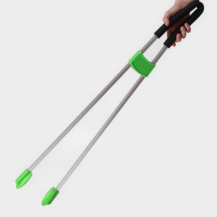 Захват для мусора алюминиевый, 87х8,5 см, TPR держатели Захват для мусора алюминиевый, 87х8,5 см, TPR держатели