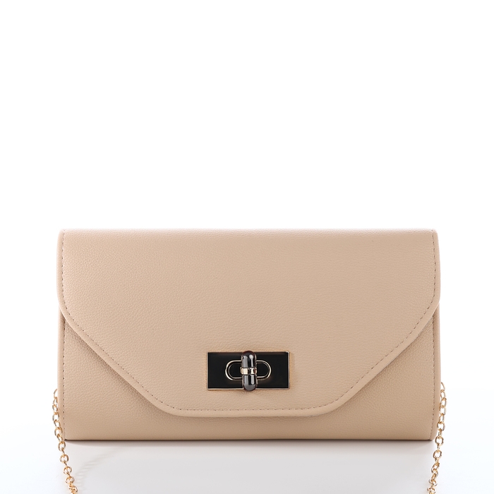 Сумка-клатч на магните, цвет бежевый