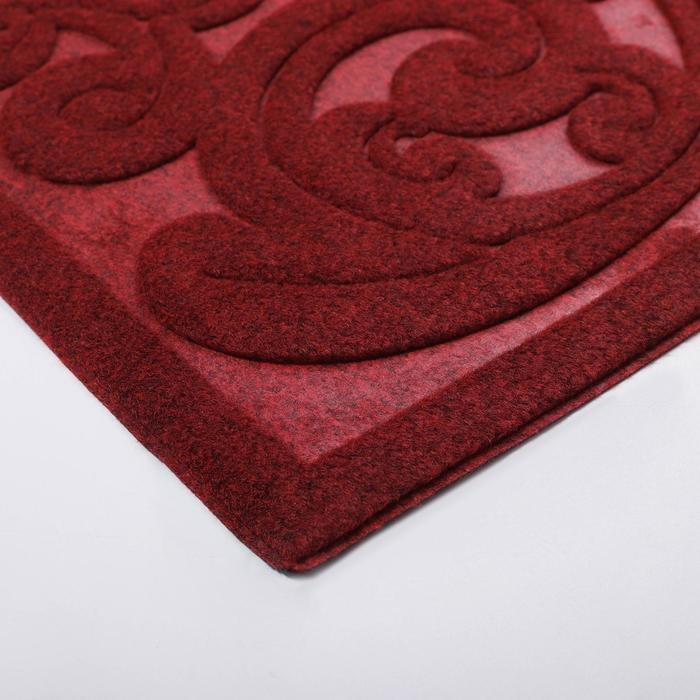 Коврик влаговпитывающий придверный без окантовки &laquo;Welcome Вензель&raquo;, 45&times;75 см, цвет МИКС