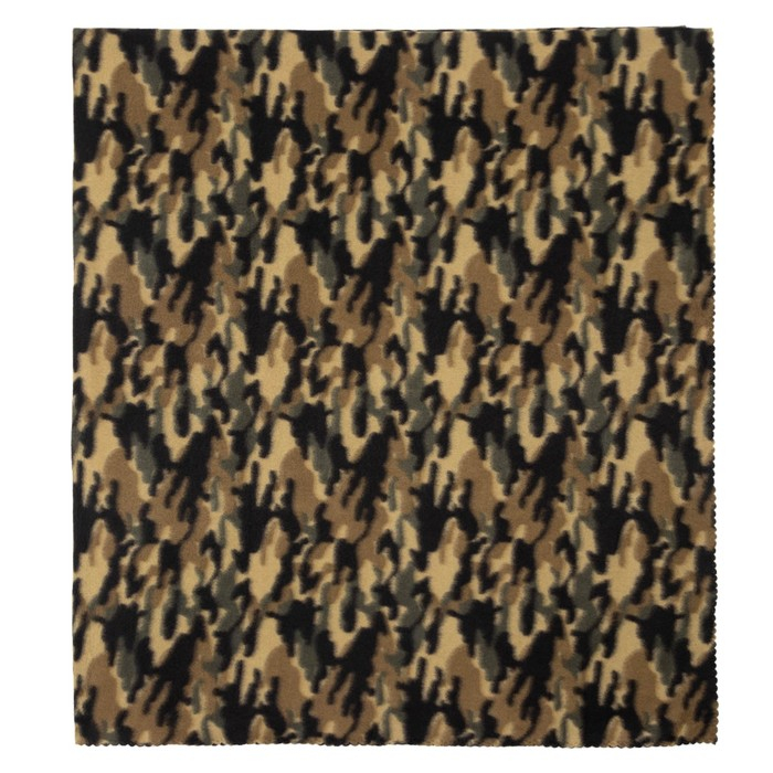 Плед "Этель"  Зеленый камуфляж 130х150 см, 100% п/э, флис 160 гр/м2