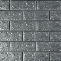 Самоклеящаяся ПВХ панель "Серый кирпич" 70 х 77см Самоклеящаяся ПВХ панель "Серый кирпич" 70 х 77см