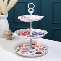 Этажерка-фруктовница круглая Доляна &laquo;Ажур&raquo;, 3 яруса, 20/26/29,5 см, цвет МИКС