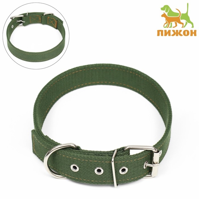Ошейник брезентовый двухслойный, 72 х 3,5 см, хаки Ошейник брезентовый двухслойный, 72 х 3,5 см, хаки