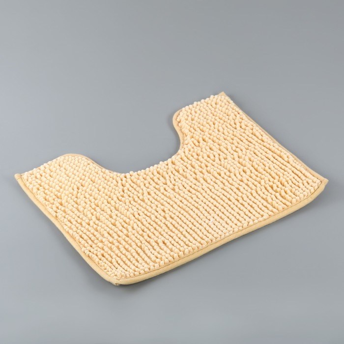 Набор ковриков для ванной и туалета Доляна «Букли», 2 шт, 40×50, 50×80 см цвет бежевый Набор ковриков для ванной и туалета Доляна «Букли», 2 шт, 40×50, 50×80 см цвет бежевый