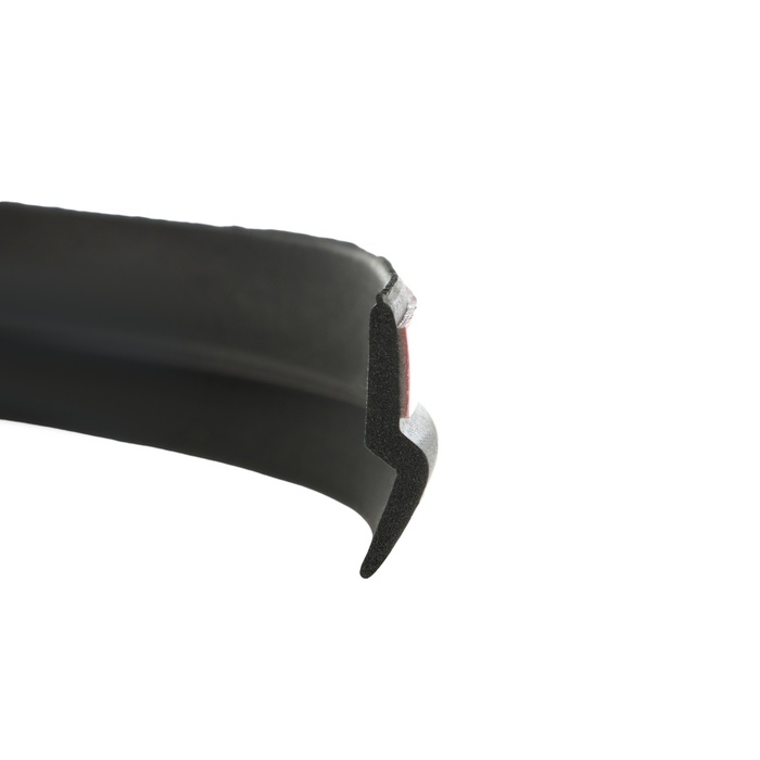 Уплотнитель двери в автомобиль, Z-образный, самоклеящийся, 5 м, черный Уплотнитель двери в автомобиль, Z-образный, самоклеящийся, 5 м, черный