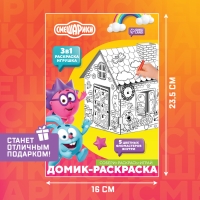 Дом-раскраска 3 в 1 &laquo;Смешарики&raquo;, набор для творчества