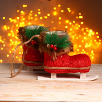 Конфетница &laquo;Сапожок&raquo;, на лыже, набор 2 шт., цвета МИКС