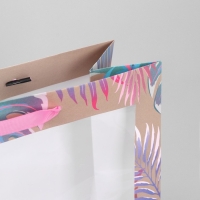 Пакет подарочный крафтовый с пластиковым окном, упаковка, «Нежность», 31 х 26 х 11 см Пакет подарочный крафтовый с пластиковым окном, упаковка, «Нежность», 31 х 26 х 11 см