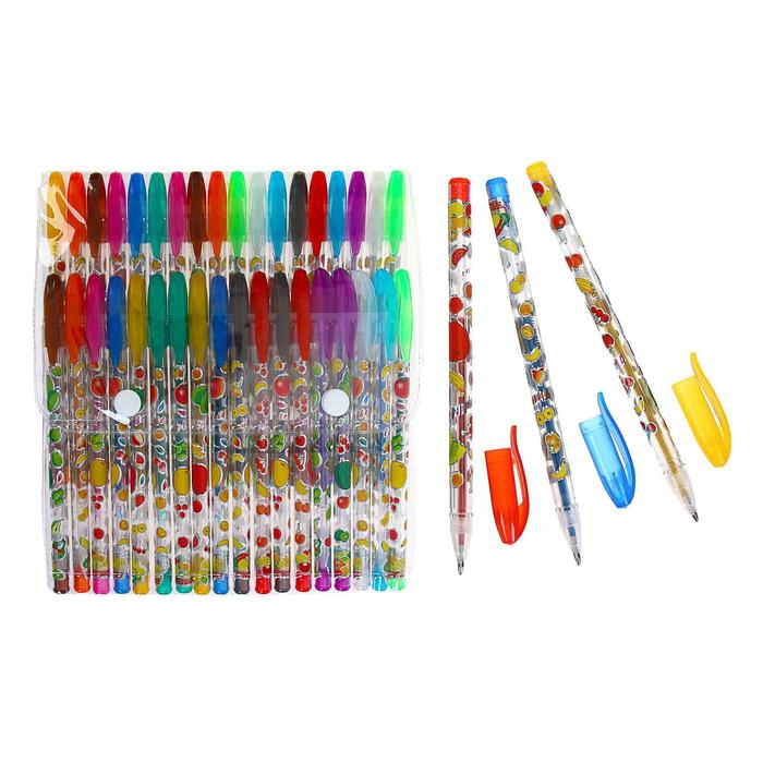 Набор гелевых ручек с блёстками, 36 цветов, корпус с рисунком, в блистере, на кнопке Набор гелевых ручек с блёстками, 36 цветов, корпус с рисунком, в блистере, на кнопке