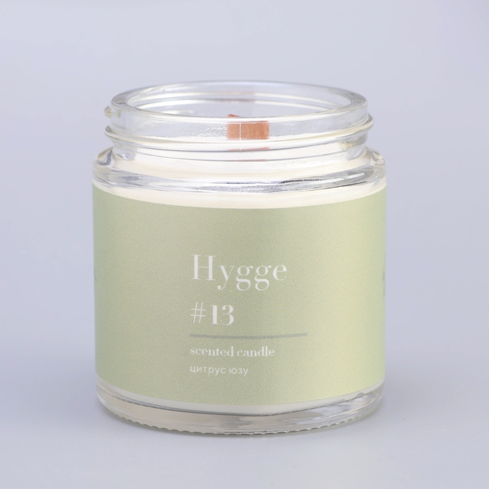 Свеча ароматическая Свеча ароматическая "Hygge" #13 Цитрус юзу, соевый воск, в банке, 90 г