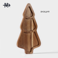 Менажница Magistro «Ёлочка», 30×15×1,8 см, акация Менажница Magistro «Ёлочка», 30×15×1,8 см, акация