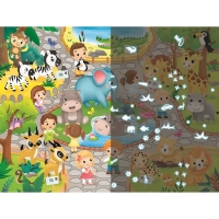 Пазл с фонариком &laquo;Весёлый зоопарк&raquo;, 88 деталей