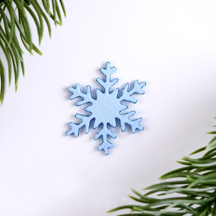 Новогодний набор для декора &laquo;Снежинки&raquo; 12 шт., цвет голубой