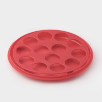 Тортовница с крышкой Доляна, съёмная подставка для пирожных, 13 ячеек, d=28 см, цвет МИКС