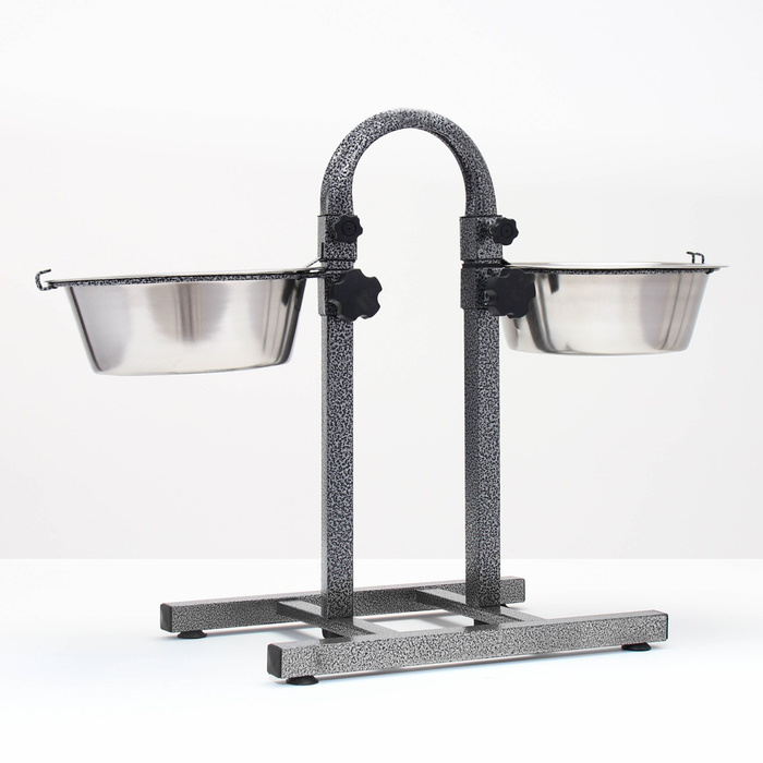 Регулируемая разноуровневая подставка 40 см с 2 мисками по 2,8 л Регулируемая разноуровневая подставка 40 см с 2 мисками по 2,8 л